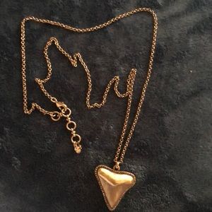 Lucky Brand long necklace -gold shark tooth